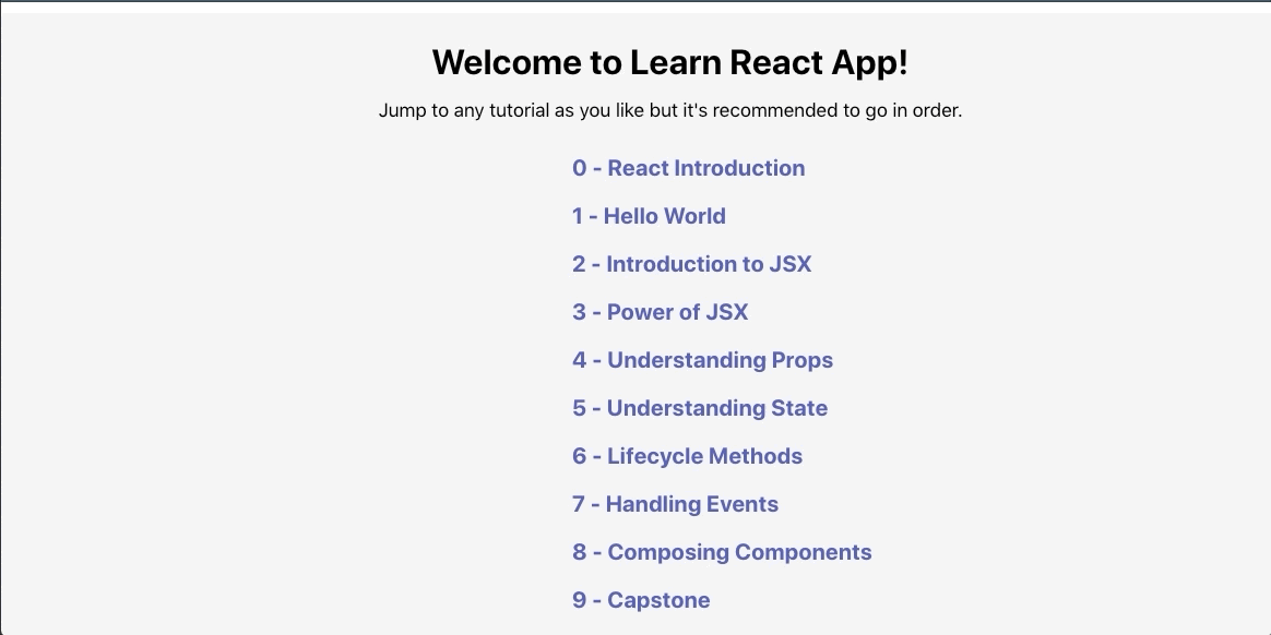 Learn React App